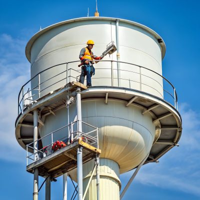 antenna-water-tower-being-repaired-by-technician-bucket-lift
