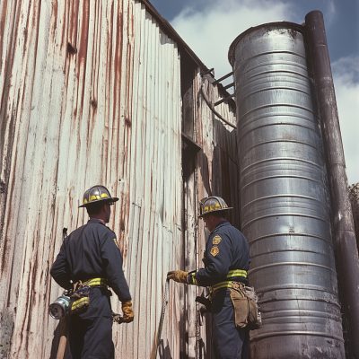 firefighters-inspecting-maintaining-water-tanks